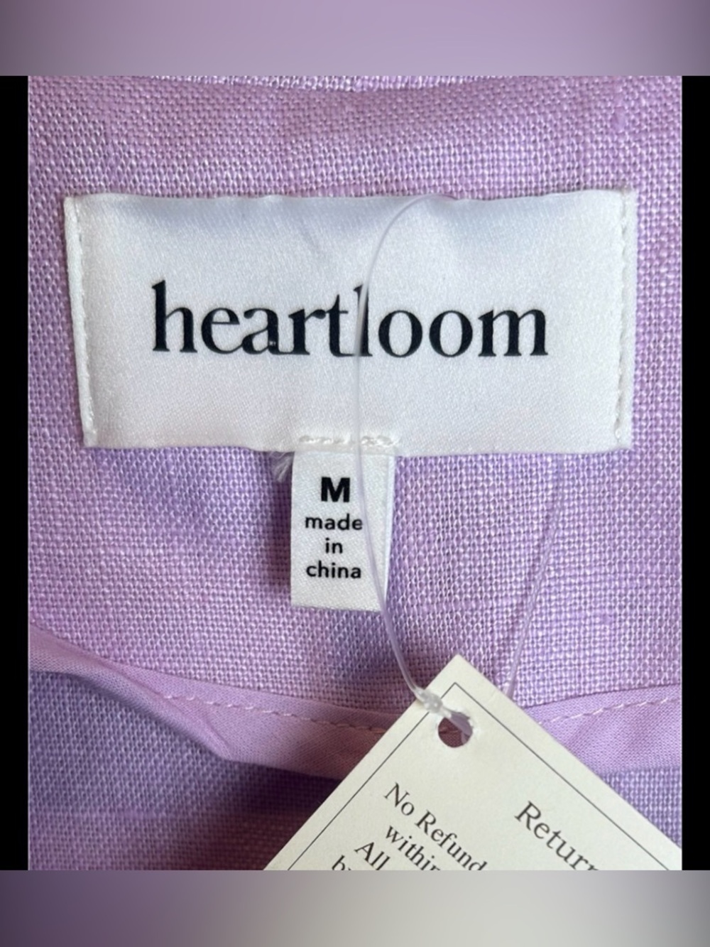 NWT Heartloom Double Breasted Celsa 100% Linen Peony Blazer Size Medium - Picture 4 of 5